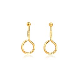 mingr明牌珠宝afh0088若隐足金耳钉