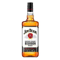 JIM BEAM 金宾 40度 波本威士忌 限量礼盒装 1L + 金宾黑麦 700ml