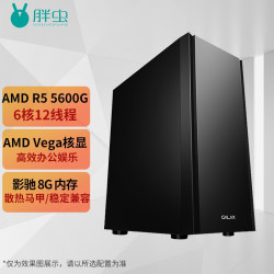 GALAXY 影驰 光年AMD 3000G/5600G核显高配台式机设计电脑办公家用游戏组装机DIY主机 5600G-核显-8G内存-250G固态