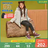 Skechers斯凯奇童鞋冬季女童短靴简约可爱棉靴耐磨保暖儿童毛绒鞋