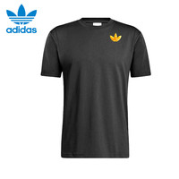 阿迪达斯 adidas三叶草短袖男T恤2021夏季新款圆领宽松跑步运动服H48289
