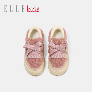 ELLE kids童鞋女童运动鞋加绒冬季2021新款板鞋冬款棉鞋儿童鞋子
