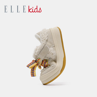 ELLE kids童鞋女童运动鞋加绒冬季2021新款板鞋冬款棉鞋儿童鞋子