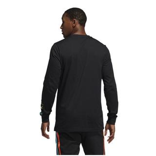 Adidas/阿迪达斯男T恤长袖圆领印花宽松透气纯棉春秋正品GP5228