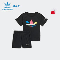 adidas 阿迪达斯 官网三叶草婴童装运动短袖套装H25226 H25228