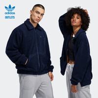 adidas官方outlets阿迪达斯三叶草男保暖仿羊羔绒拉链外套GD3532