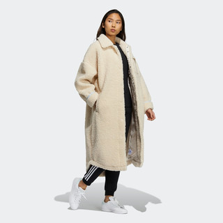 adidas阿迪达斯官网三叶草女装冬季保暖仿羊羔绒夹克外套HC0308