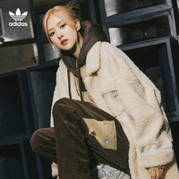 adidas阿迪达斯官网三叶草女装冬季保暖仿羊羔绒夹克外套HC0308