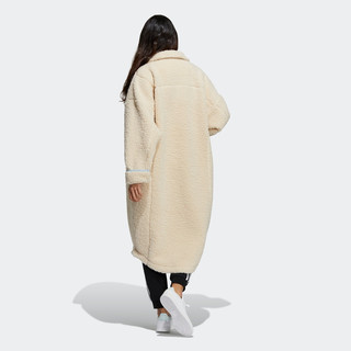 adidas阿迪达斯官网三叶草女装冬季保暖仿羊羔绒夹克外套HC0308