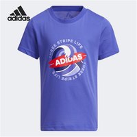 Adidas/阿迪达斯正品2021夏季新款小童休闲运动短袖T恤 GP0481