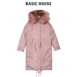 BASIC HOUSE 百家好 女士连帽大毛领羽绒服 HTDJ728F