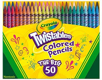 Crayola 绘儿乐 彩色铅笔套装，可弯曲，美术用品，儿童礼物，50支
