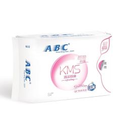 ABC KMS纤薄棉柔超吸夜用卫生巾280mm*8片*3包(KMS健康配方)