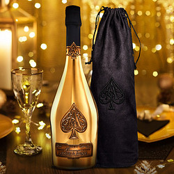黑桃A ARMAND DE BRIGNAC  香槟黄金版布袋 起泡酒750ml
