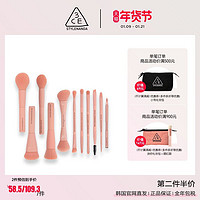 3CE STYLENANDA官方 3CE BRUSH粉色化妆刷 双头刷