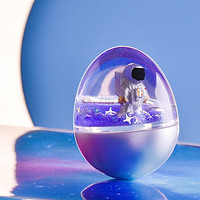 优迭尔 太空人液体流沙不倒翁创意摆件  减解压玩具 银色1个