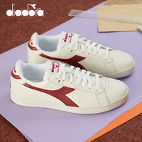 diadora/迪亚多纳男鞋 情侣款低帮复古做旧百搭休闲鞋女鞋GAME 白白/黑C0351 44