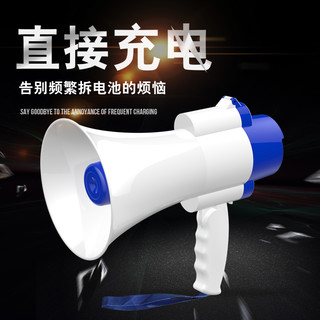 雅兰仕录音喇叭扬声器户外地摊叫卖机手持宣传可蓝牙喊话器摆摊扩音神器大声公便携式高音小喇叭扬声播放器 内置双电版