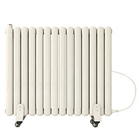 鲁本斯 注水暖气片散热器家用水暖取暖器可以电加热集中供暖两用[遥控款12柱供暖面积11-13平方米]