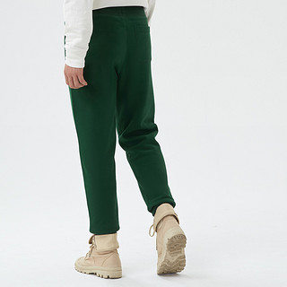 Gap男女同款碳素软磨卫裤抓绒运动裤618882 秋季新款裤子 XXS 绿色