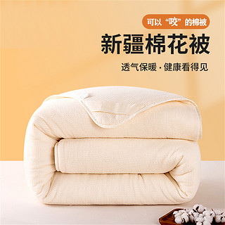 新疆棉花被纯被子冬被加厚保暖春秋棉被芯棉絮床垫被褥子棉花胎 60*110cm（约1斤） 新疆棉花被-