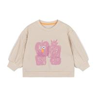 M.Latin 马拉丁 水果药房系列 621916548D 女童圆领卫衣 米白 110cm