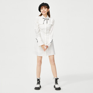 A21早秋学院风衬衫裙女2021显瘦a字短裙连衣裙