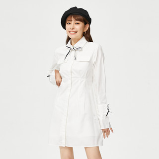 A21早秋学院风衬衫裙女2021显瘦a字短裙连衣裙