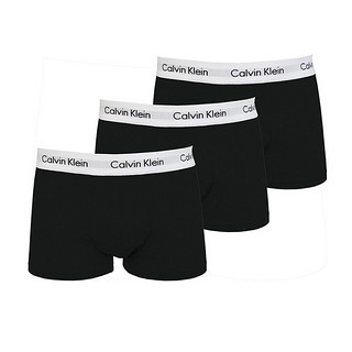 卡尔文·克莱 Calvin Klein 男士平角内裤套装 U2664G-001 3条装 黑色 S