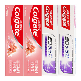 88VIP：Colgate 高露洁 喜马粉盐+劲白小苏打牙膏4支焕白去渍清新口气家庭套装