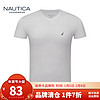 Nautica Underwear 诺帝卡 男士短袖高支精梳棉柔弹力家居上衣短袖 深墨蓝V XL 灰色V M