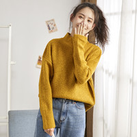 唐狮 TONLION 秋冬新款半高领女毛衣毛线衣外穿打底内搭粗