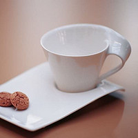 德国唯宝 NewWave 优质搪瓷咖啡杯 400ml，高度10.1cm，白色