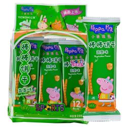 peppapig小猪佩奇棒棒饼干蔬菜味288g袋