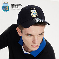 聚星动力 阿根廷国家队官方蓝白足球美式棒球帽子经典日系鸭舌帽梅西 阿根廷黑蓝