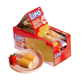 Lipo 越南进口 Lipo迷你蛋糕卷（草莓味）288g/盒 饼干零食大礼包 面包