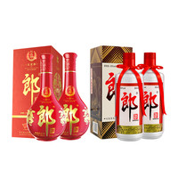 LANGJIU 郎酒 红花郎10+郎牌郎酒 53%vol 酱香型白酒 558ml*2瓶+500ml*2瓶 组合装