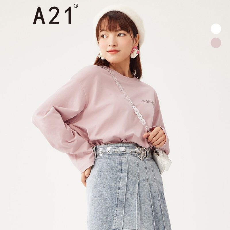 A21 F41323101980 女士长袖T恤