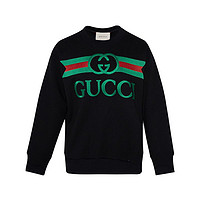 GUCCI 古驰 标识棉质黑色超大造型女士卫衣 469250 XJCCG 1082 40/S