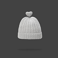 迷你巴拉巴拉 儿童帽子2021冬季新款男童女童立体爱心造型针织帽