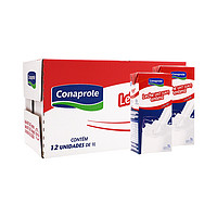 Conaprole 卡贝乐 科拿（Conaprole）乌拉圭进口全脂高钙纯牛奶 3.4g优质乳蛋白 1L*12整箱