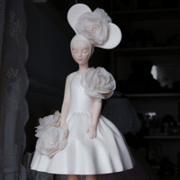 gogoodgoods 构得 艺术家郭玲限量手绘雕塑《挚爱-然女孩》摆件工艺品树脂手绘乔迁生日礼物 挚爱1