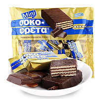 EUROCOW 优佳 巧克力威化饼干黑巧克力威化饼干210g