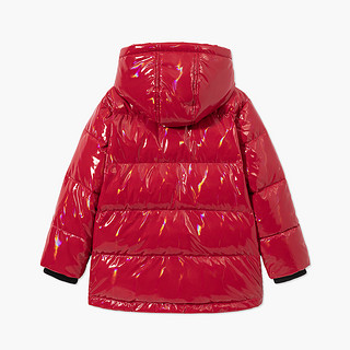 HEY LADS男生女生童装男大童冬季时尚系列短款棉服带帽 175cm 红色25