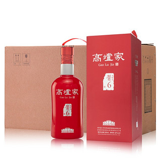 Gao Lu Jia 高炉家 酱6 52%vol 兼香型白酒 500ml*6瓶 整箱装