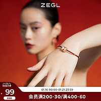ZEGL设计师虎年本命年闺蜜礼物小老虎手链女红色新年编织红绳手饰