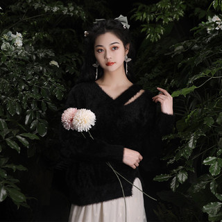 JINYE ORIENTAL 槿爷东方 女士V领针织衫 JY2211Z0026