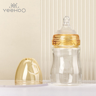 YeeHoO 英氏 3-6个月防胀气呛奶宽口径新生儿奶瓶  180ML