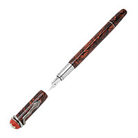 MONTBLANC 万宝龙 传承系列红与黑灵蛇大理石特别版钢笔 EF尖 119850