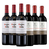 Casillero del Diablo 红魔鬼 干型红葡萄酒组合装 6瓶*750ml套组(卡内奇经典赤霞珠干红葡萄酒+干露赤霞珠干红葡萄酒)
